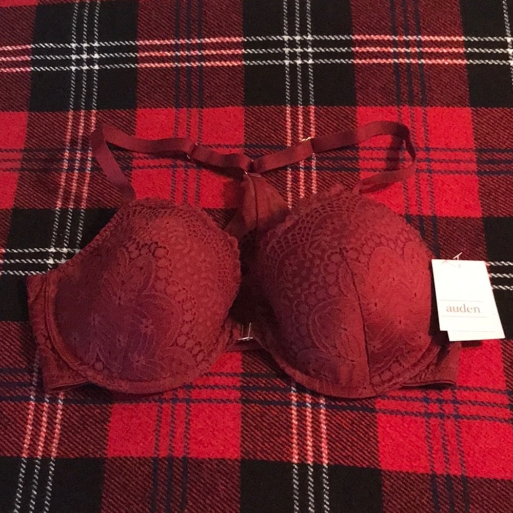 NWT AUDEN T BACK FRONT CLOSURE BRA 34 D.